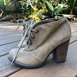 Mia Girl lace up Booties with block heel